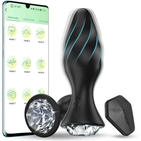 Anal Plug Vibrator with App Control Sex Toy for Men Women ...